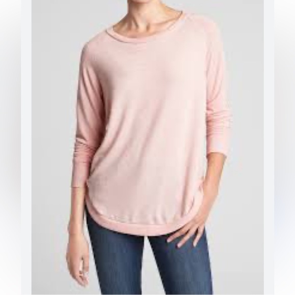 Gap raglan sleeve soft casual women’s pink tunic sweater size medium - Picture 1 of 6